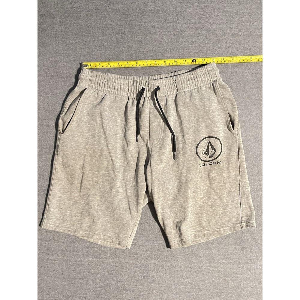 Volcom Mens Volcom Fleece Sweat Shorts Gray Lounge Athletic Casual Skatewear